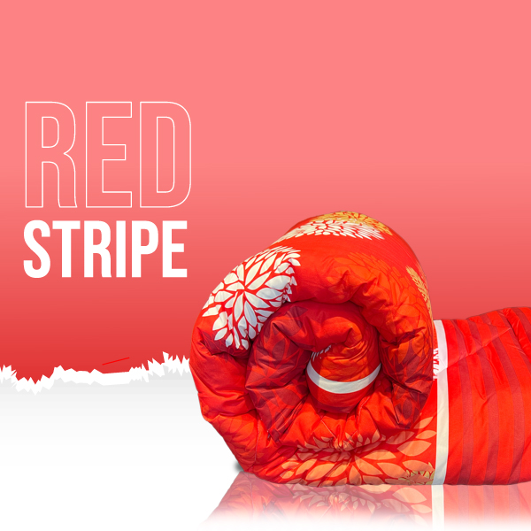 Comforter Red Stripe