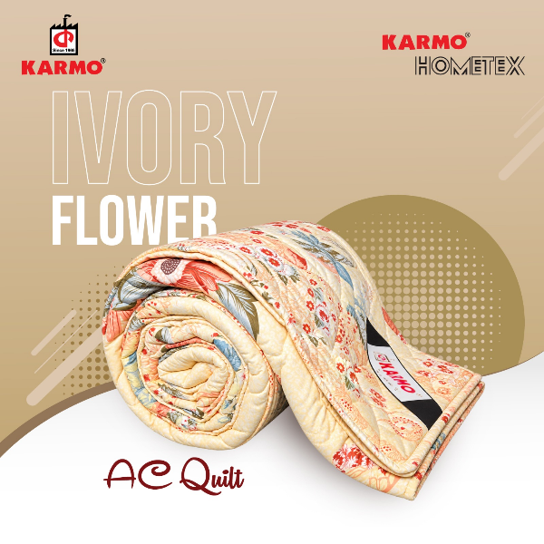 AC Quilt  Ivory Flower